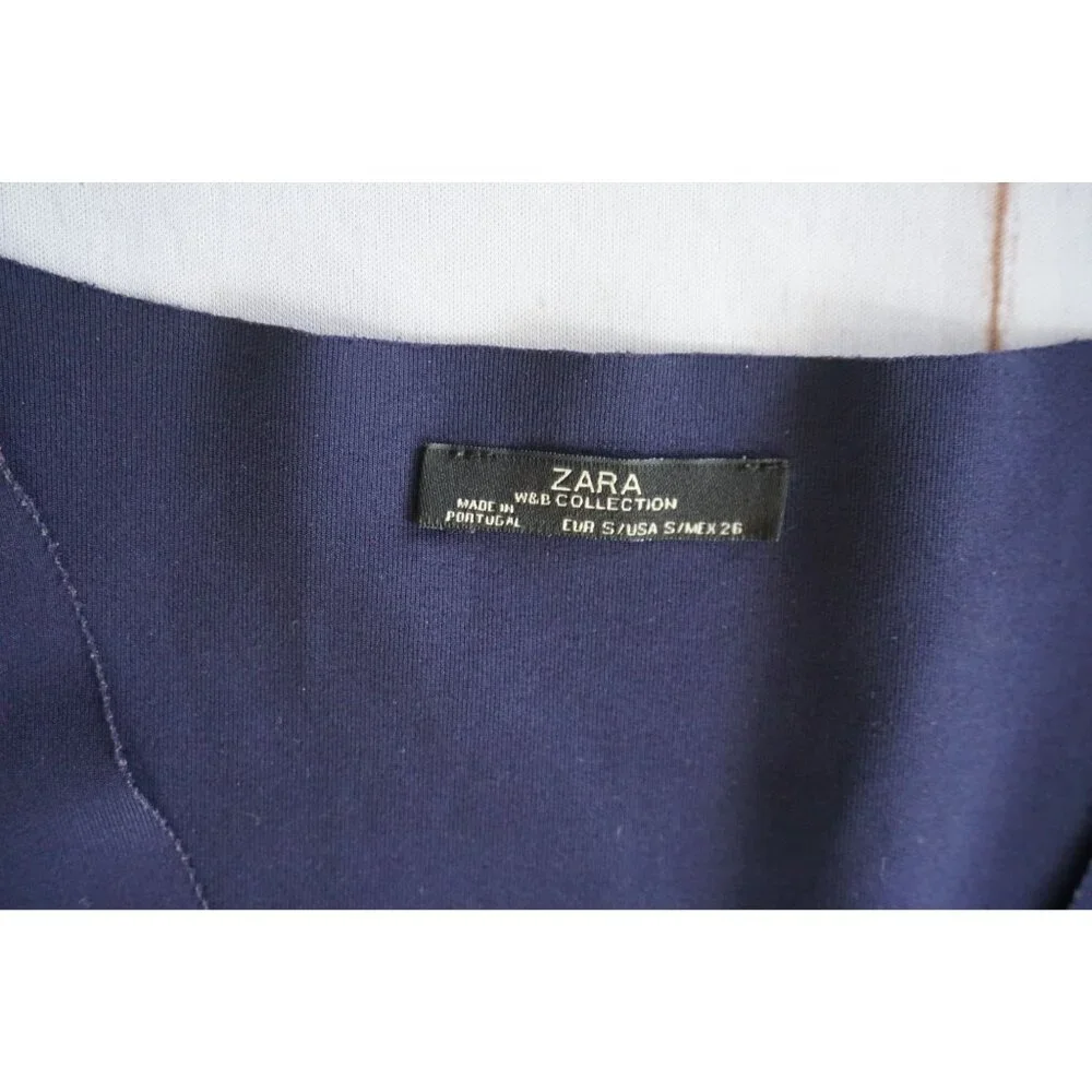 Zara Women Navy Peplum Top – Size S - Picture 2 of 3